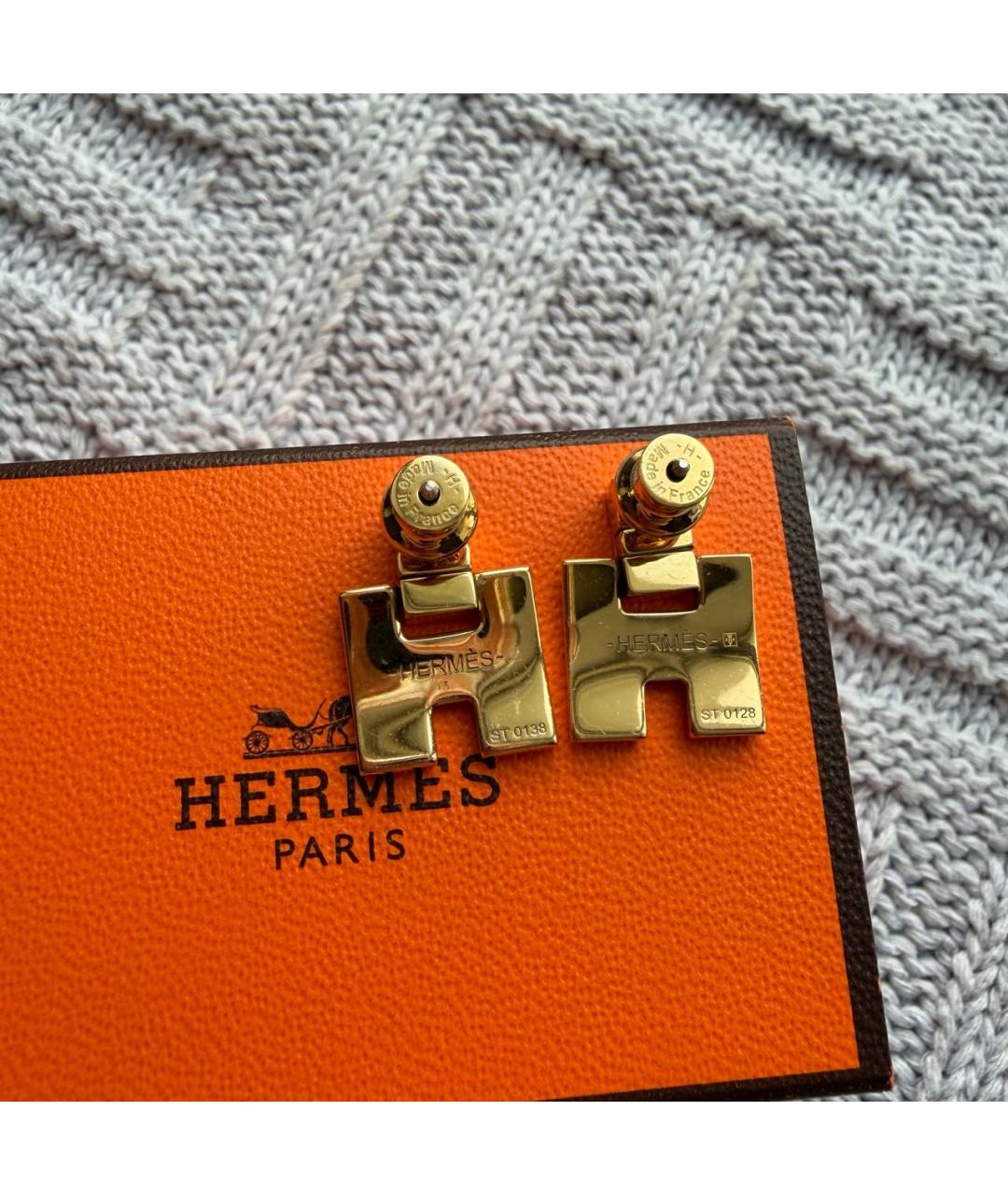 HERMES Золотые серьги, фото 5