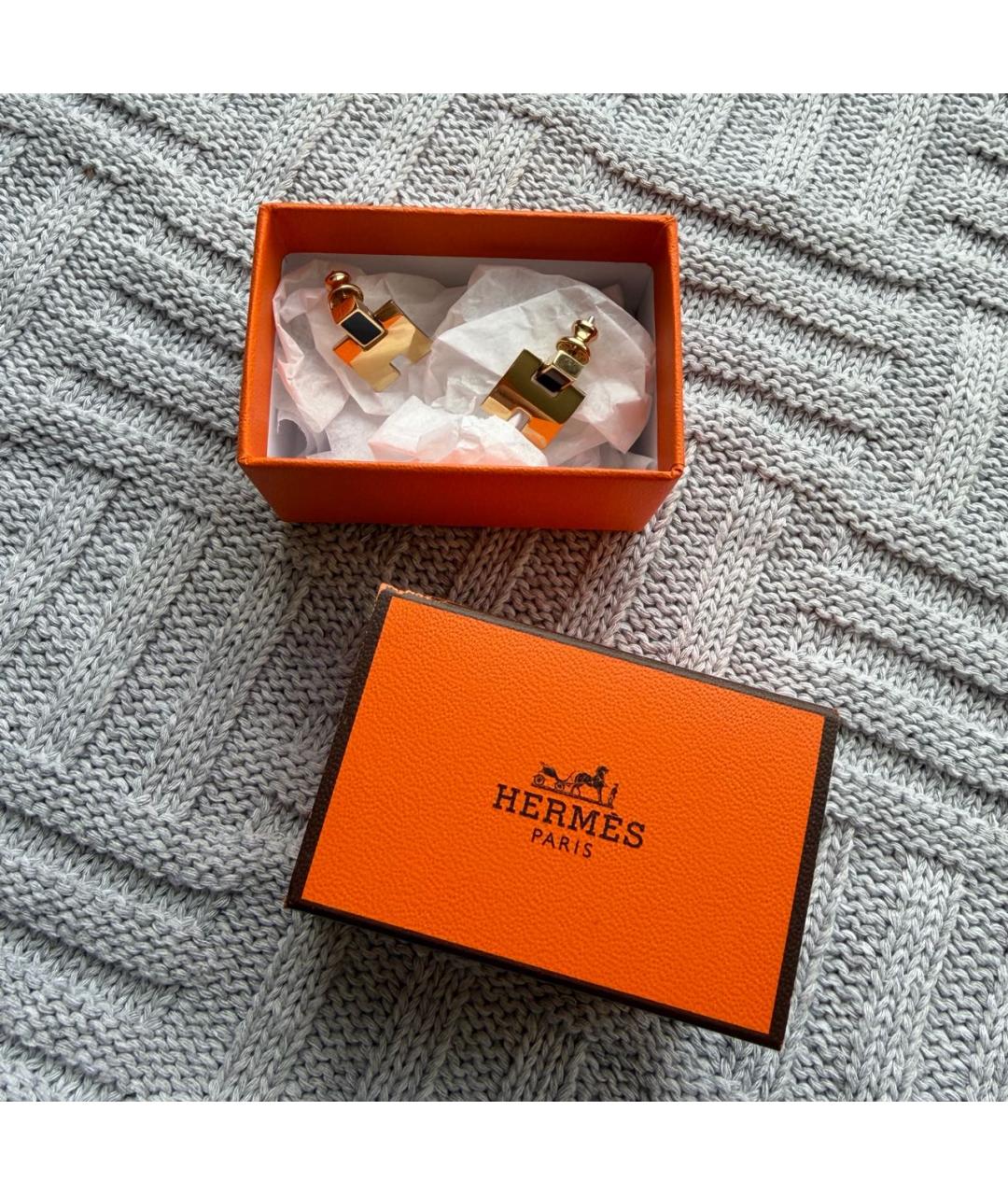 HERMES Золотые серьги, фото 3