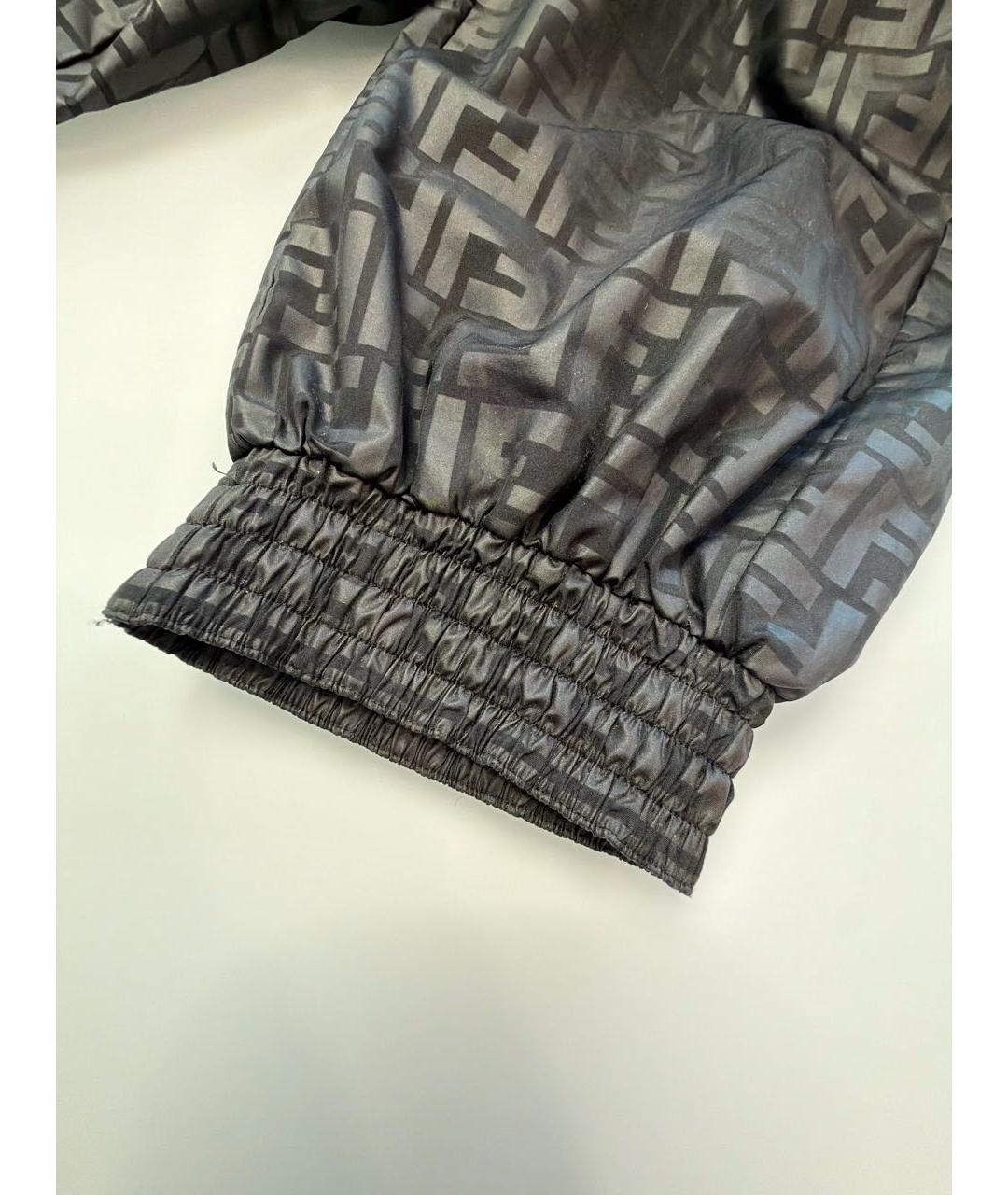 FENDI Черные полиэстеровые брюки широкие, фото 4