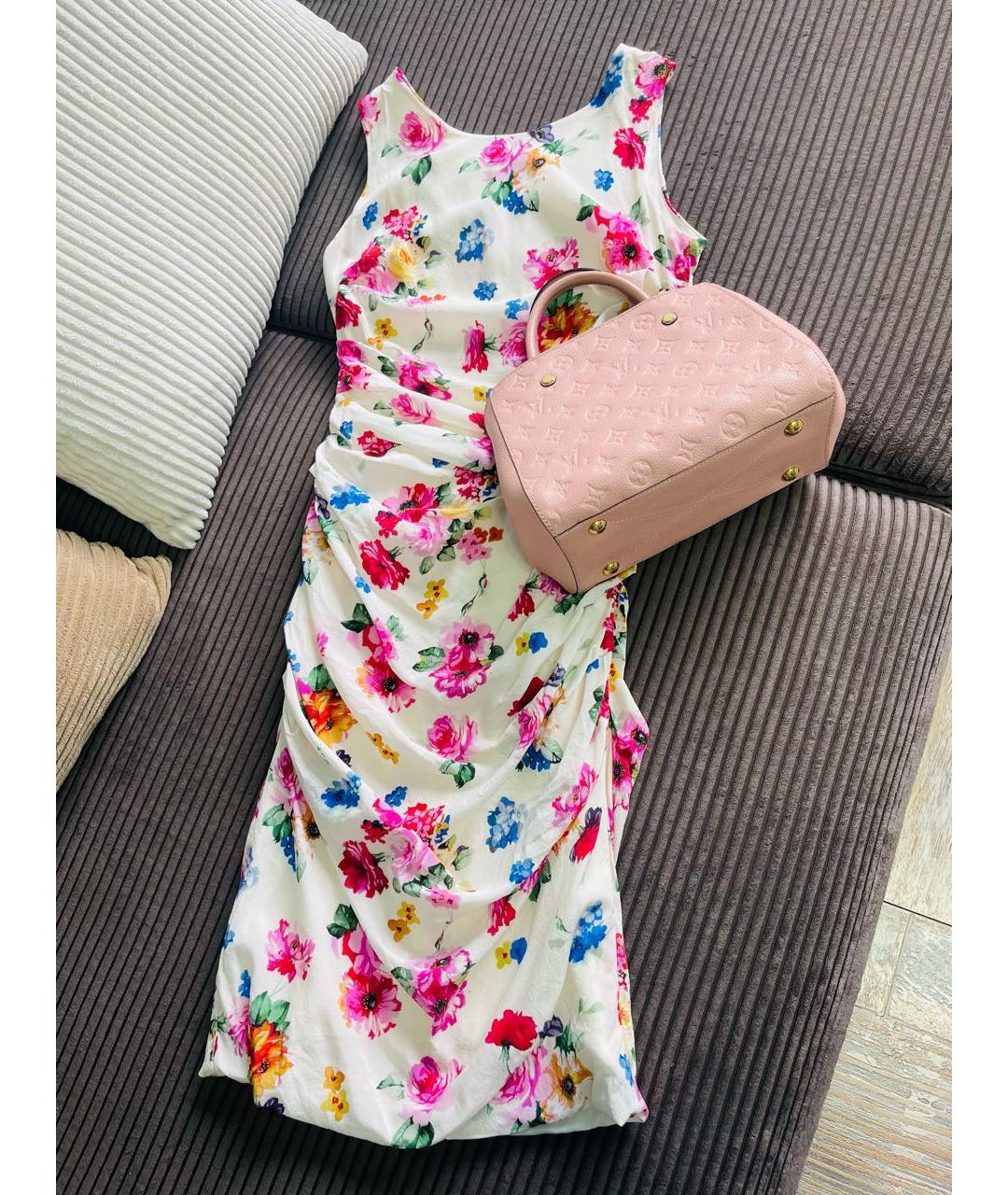 DOLCE&GABBANA Мульти шелковое повседневное платье, фото 6