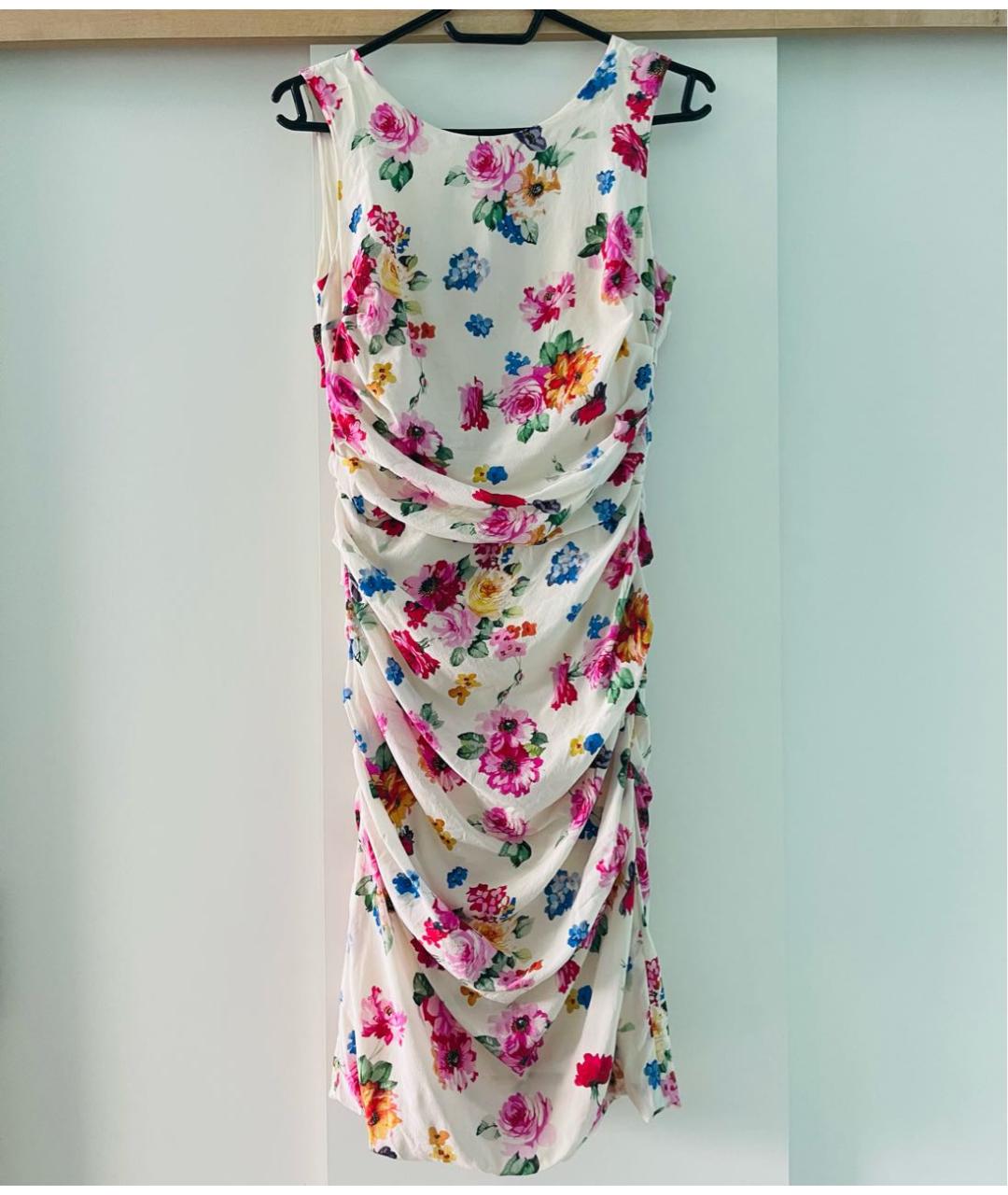 DOLCE&GABBANA Мульти шелковое повседневное платье, фото 8