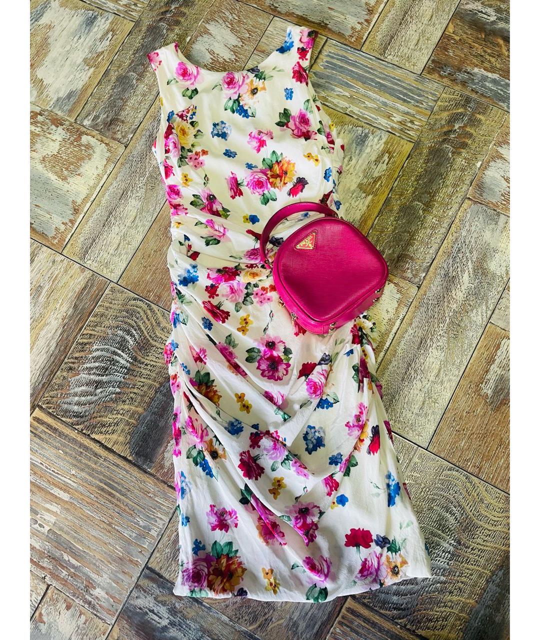 DOLCE&GABBANA Мульти шелковое повседневное платье, фото 6