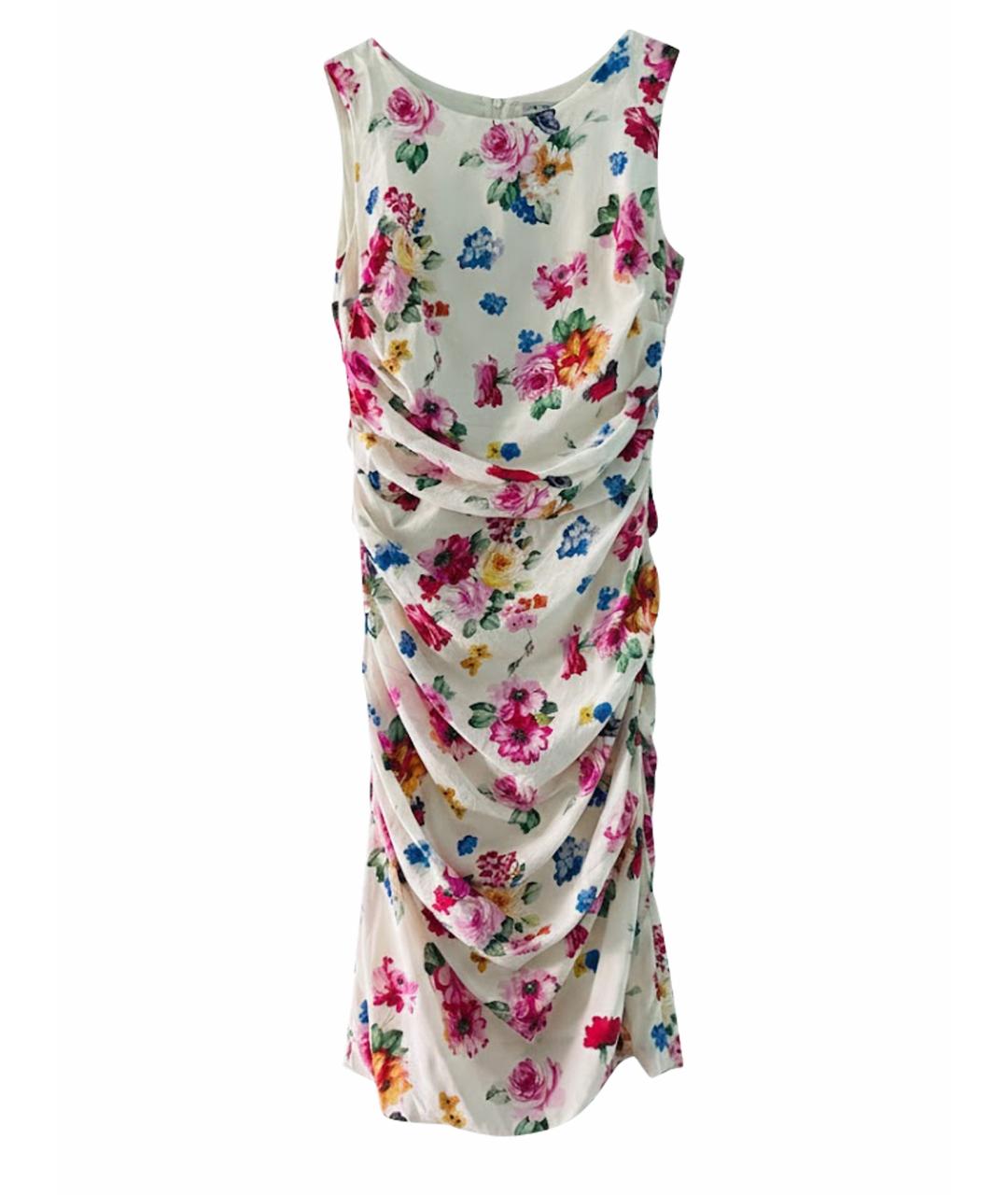 DOLCE&GABBANA Мульти шелковое повседневное платье, фото 1