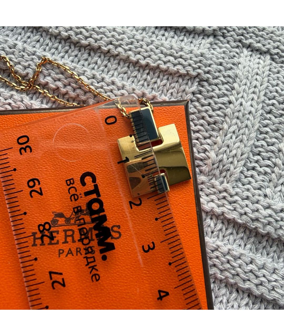 HERMES Золотая подвеска, фото 6