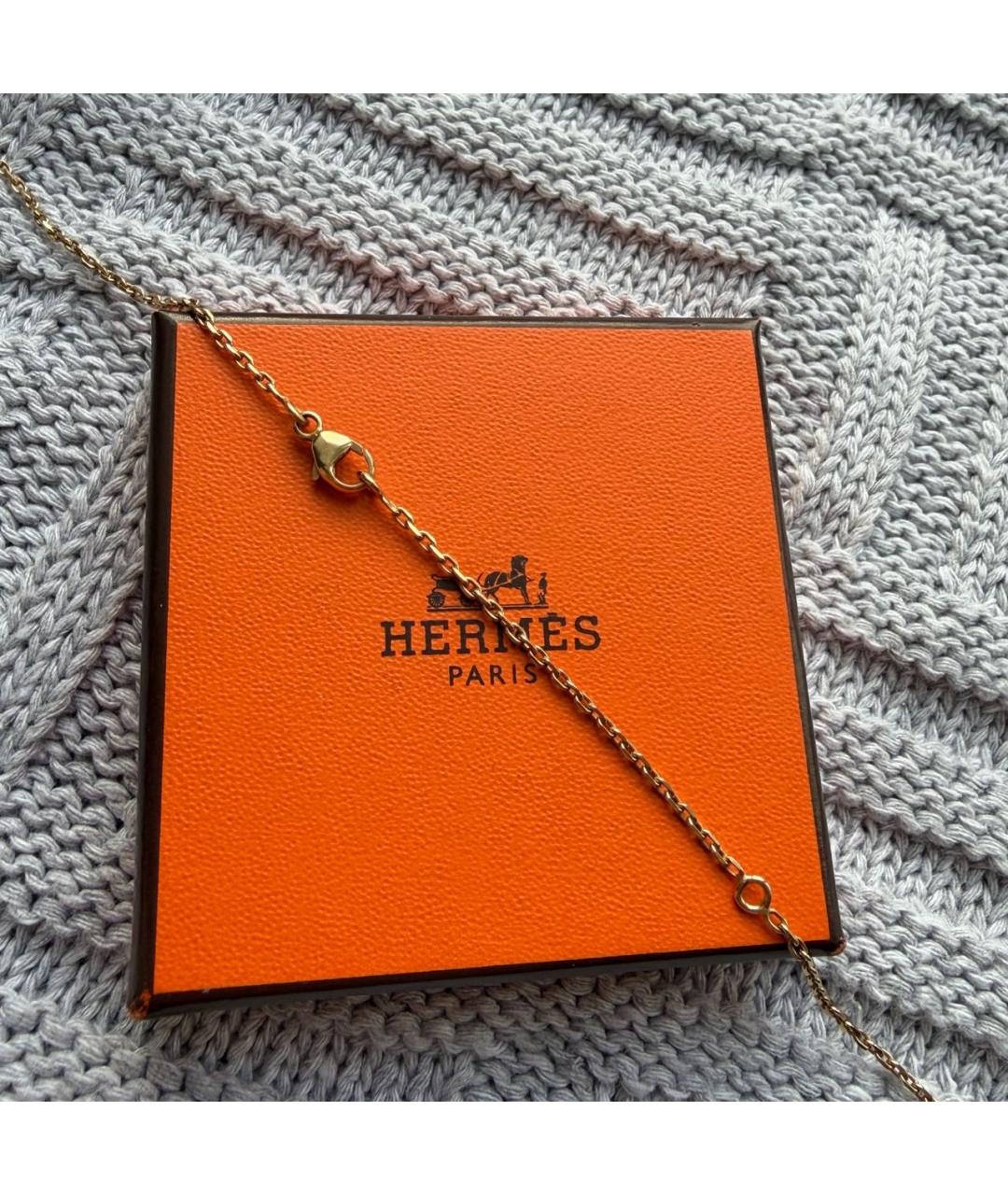 HERMES Золотая подвеска, фото 8