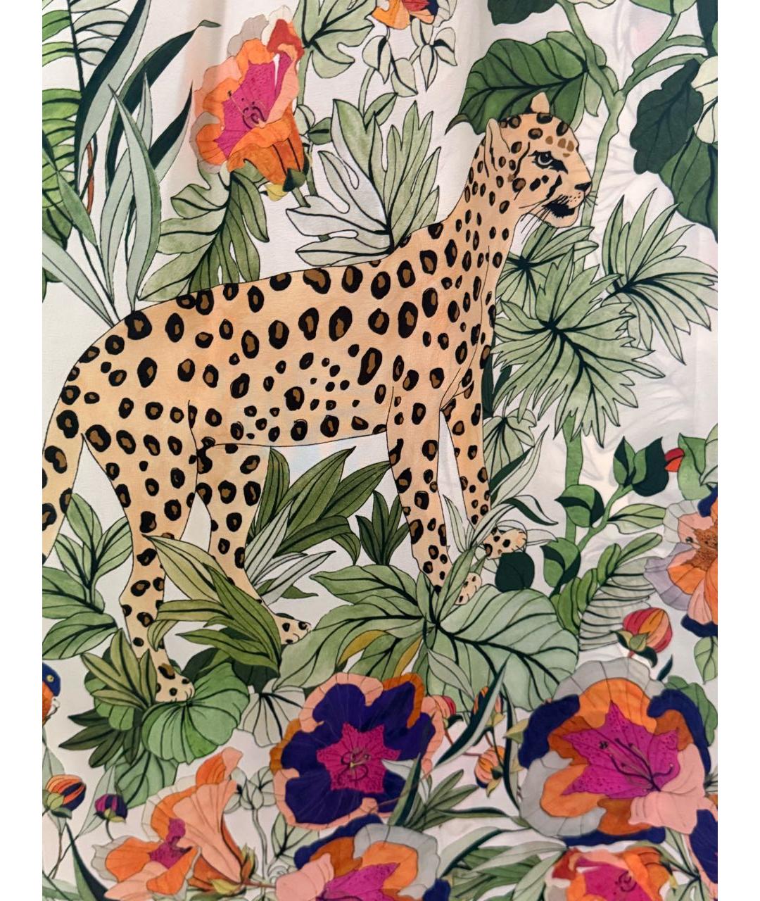 RED VALENTINO Белое шелковое повседневное платье, фото 4