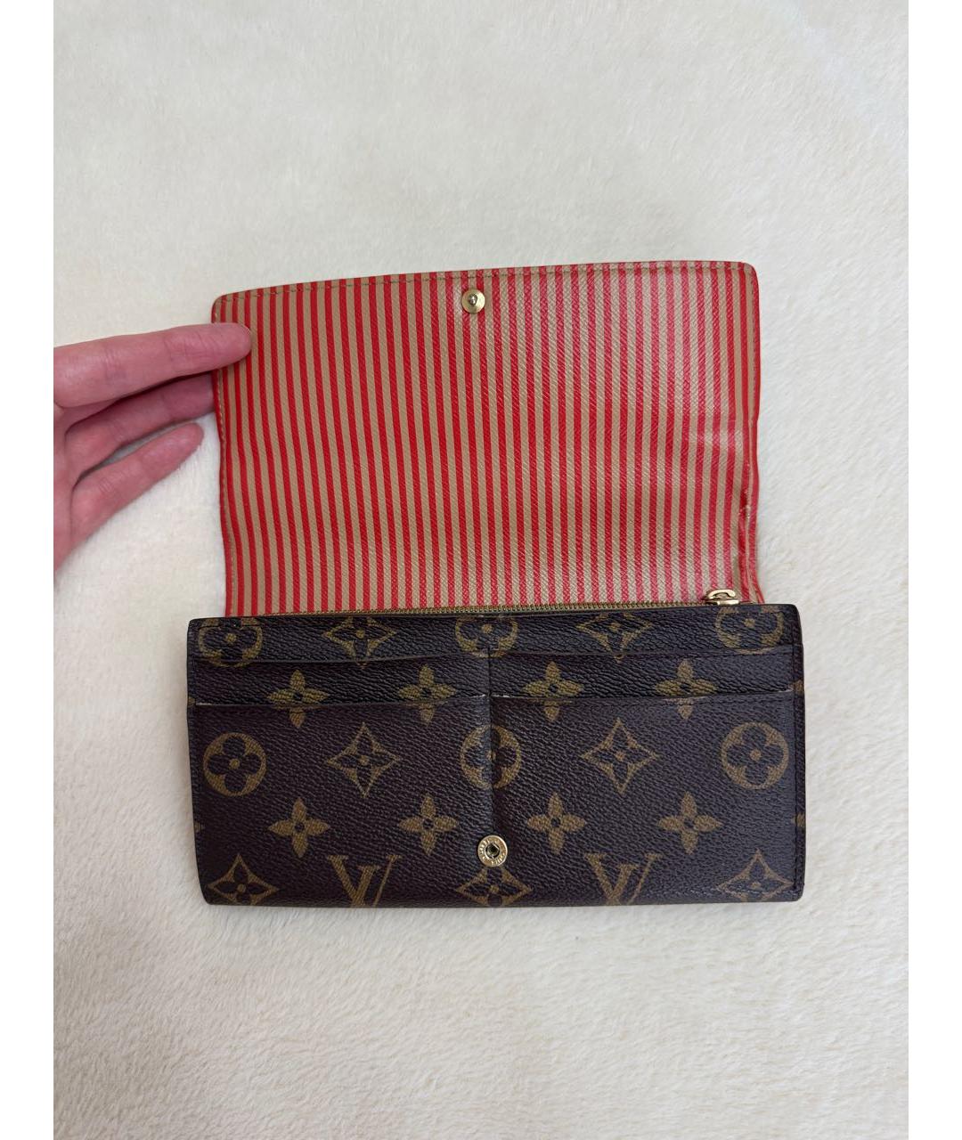 LOUIS VUITTON Коричневый кошелек, фото 4