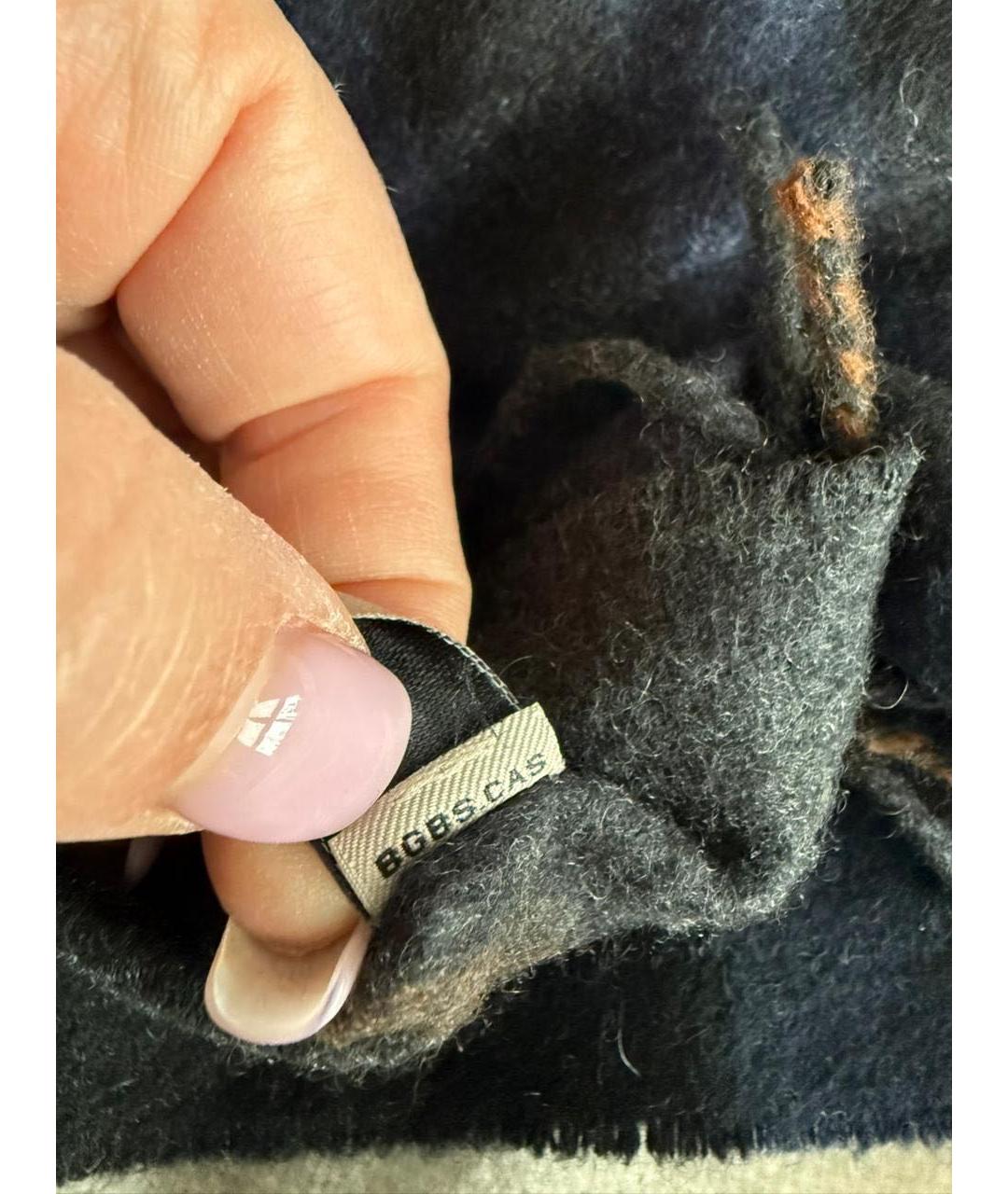 BURBERRY Темно-синий кашемировый шарф, фото 5