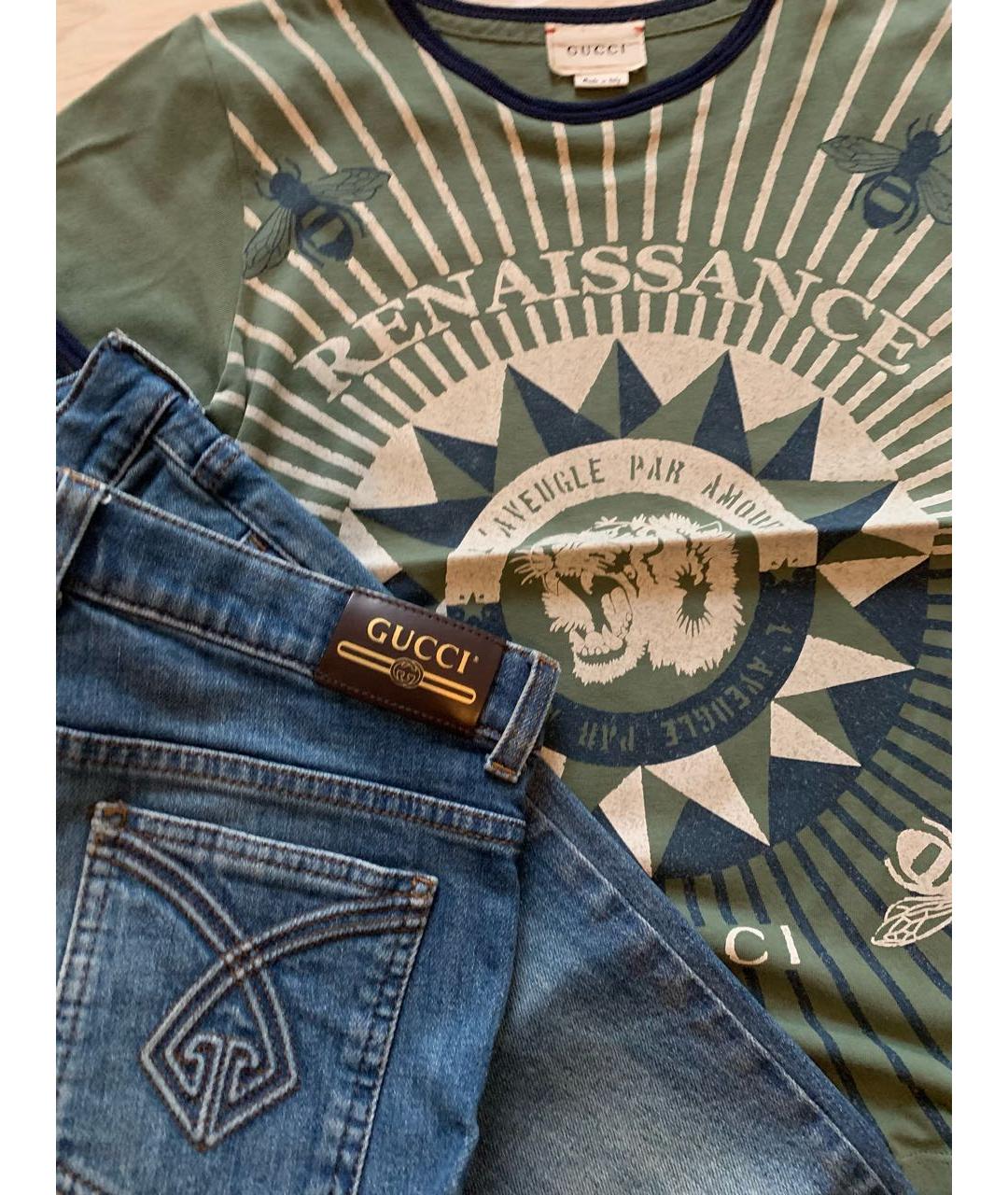 GUCCI Зеленый хлопковый комплект, фото 4