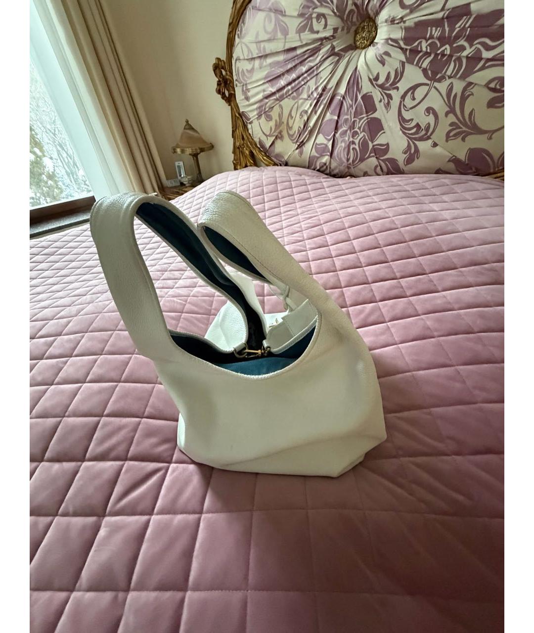 LOEWE Белая кожаная сумка тоут, фото 3