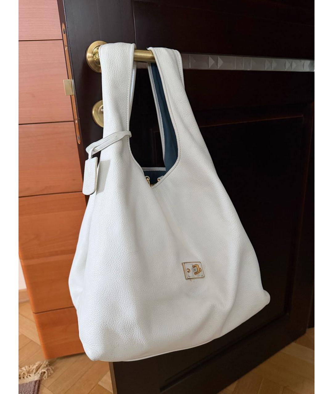 LOEWE Белая кожаная сумка тоут, фото 7