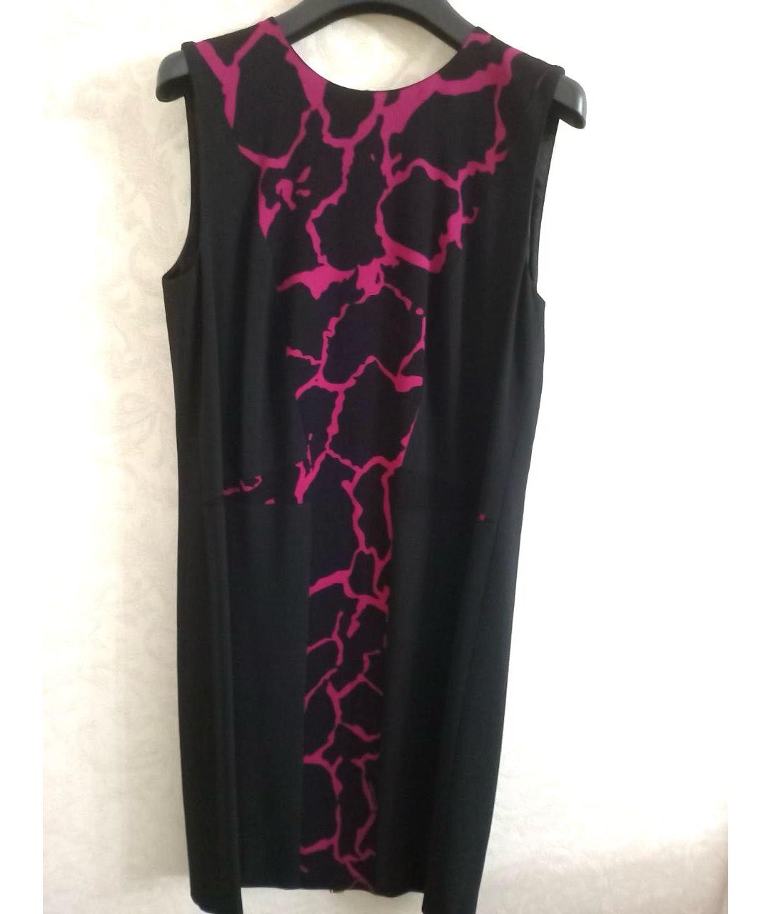 VERSACE Черное креповое повседневное платье, фото 9