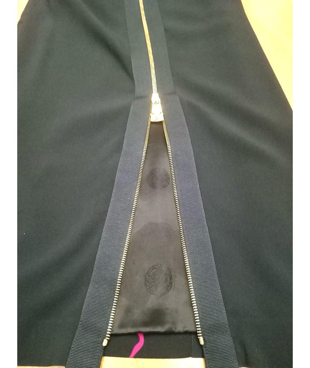 VERSACE Черное креповое повседневное платье, фото 7