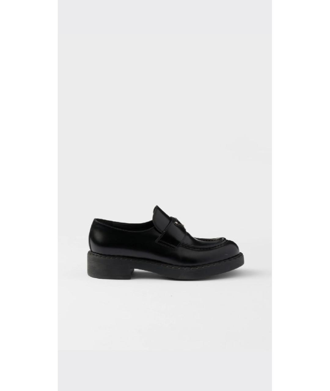 PRADA Черные кожаные лоферы, фото 9