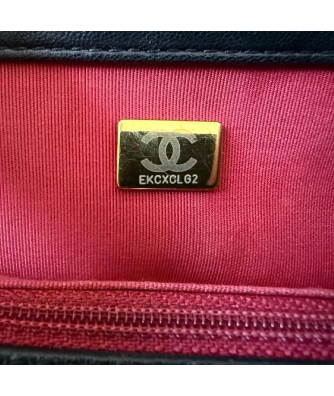 CHANEL Черная кожаная сумка через плечо, фото 7