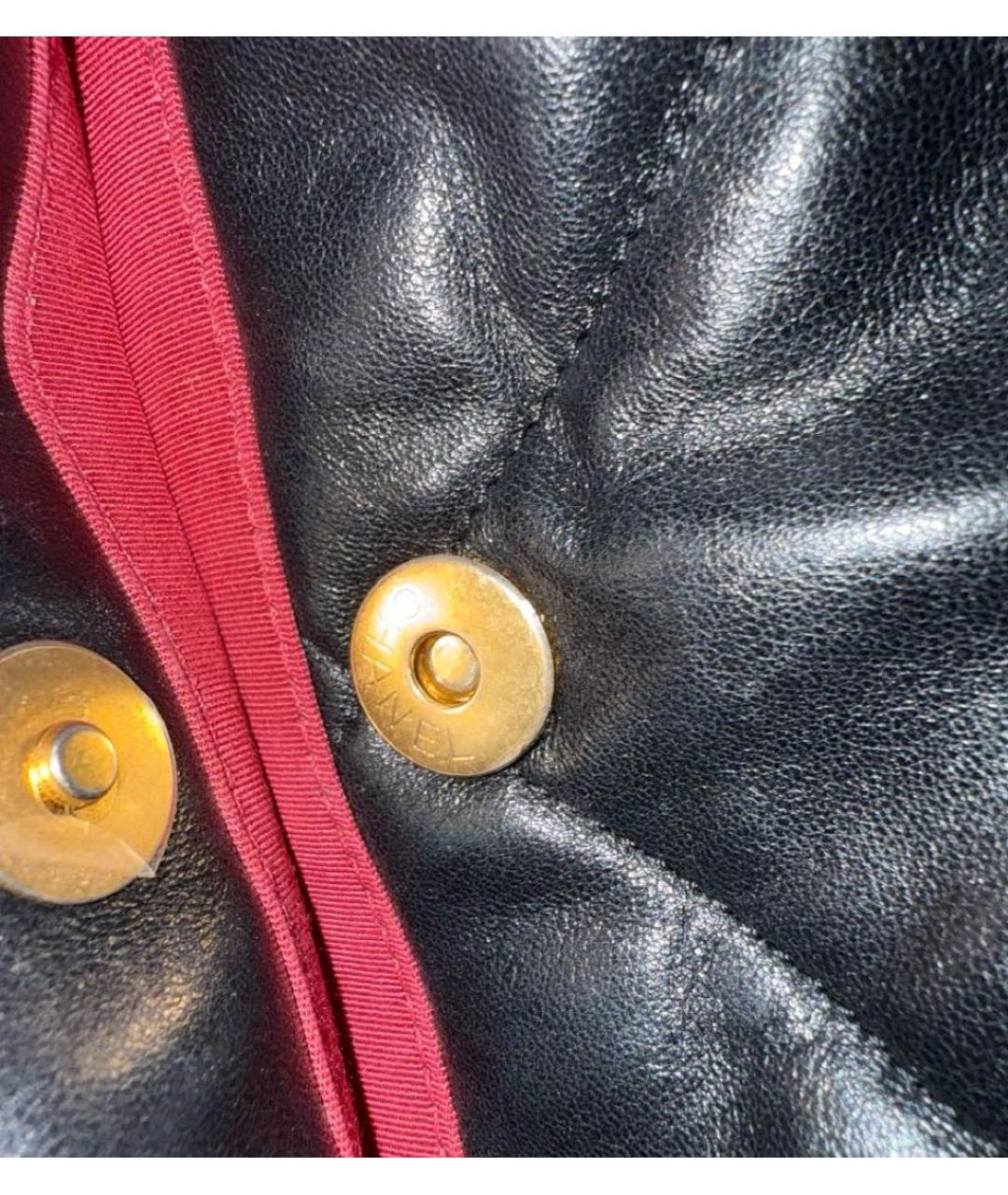 CHANEL Черная кожаная сумка через плечо, фото 8