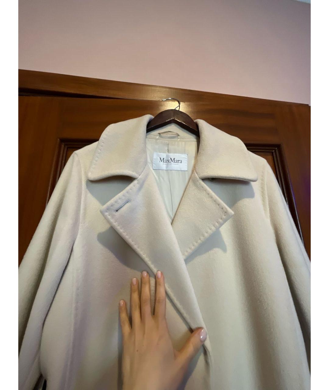 MAX MARA Бежевое шерстяное пальто, фото 7