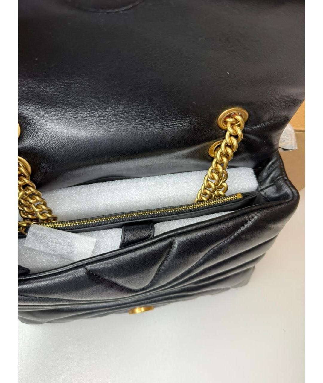 PINKO Черная кожаная сумка через плечо, фото 6
