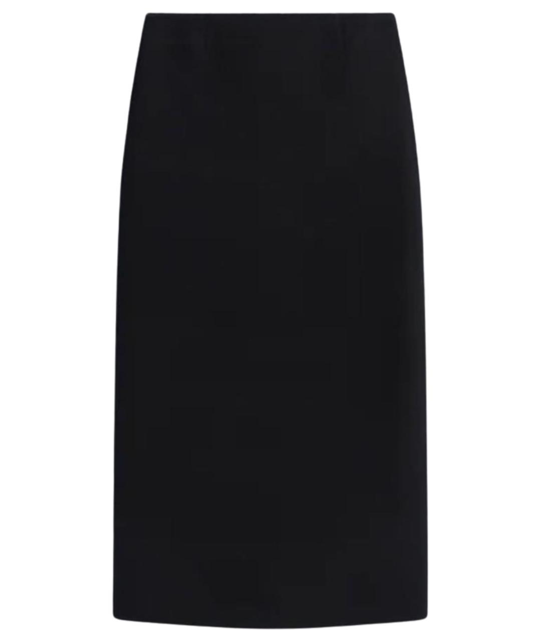 SCHIAPARELLI Черная шерстяная юбка миди, фото 1