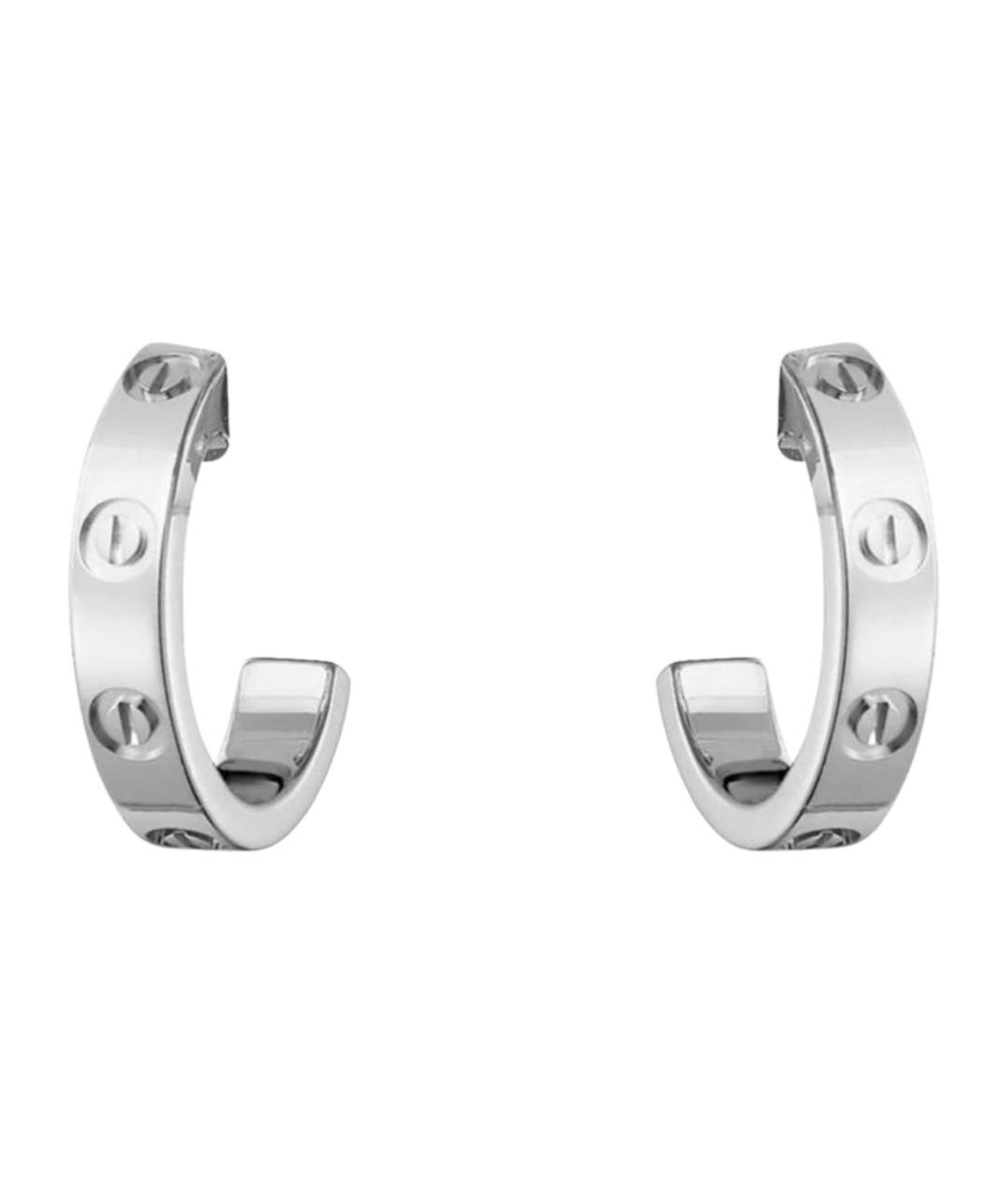 CARTIER Серебряные серьги из белого золота, фото 1