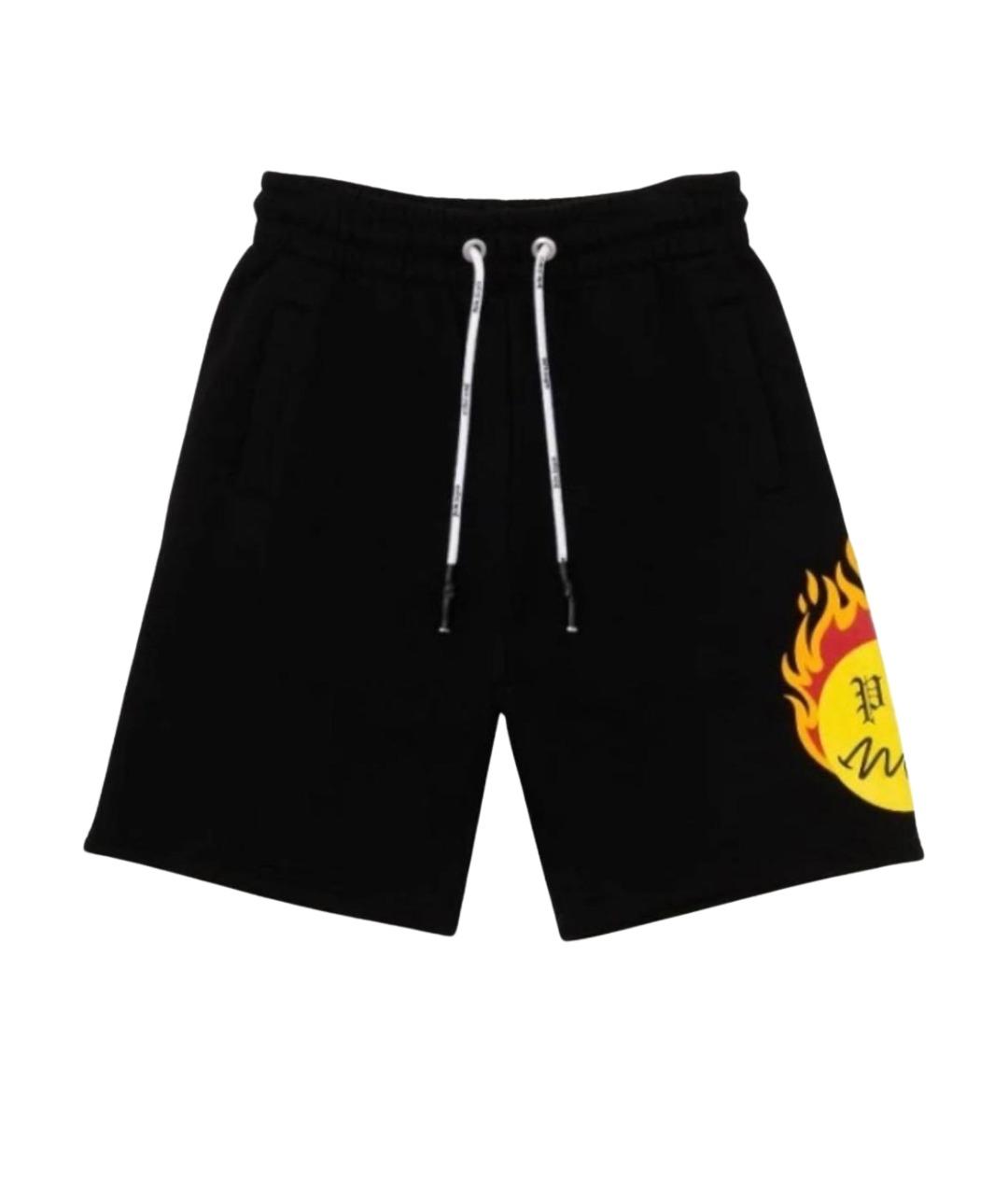 PALM ANGELS Черные хлопковые шорты, фото 1