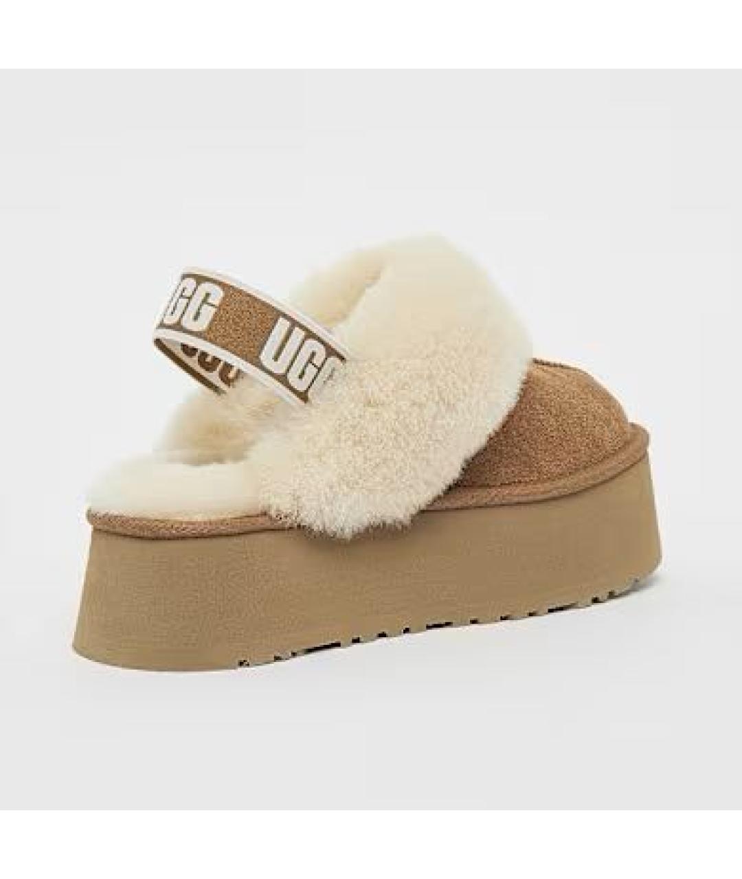UGG AUSTRALIA Бежевые замшевые сабо, фото 3