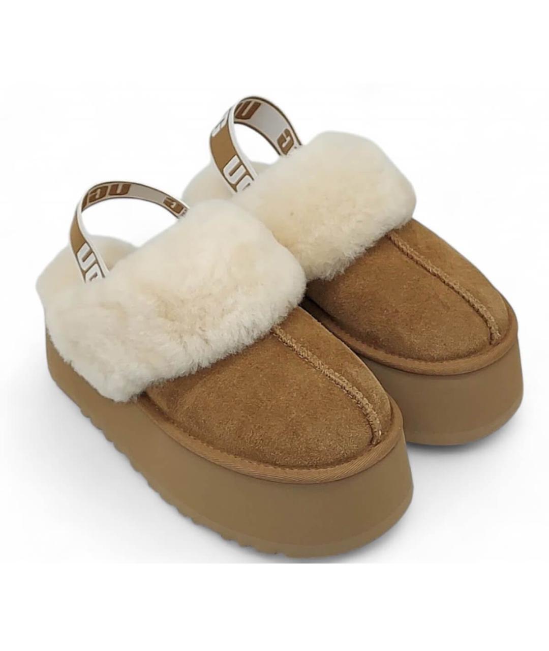 UGG AUSTRALIA Бежевые замшевые сабо, фото 2