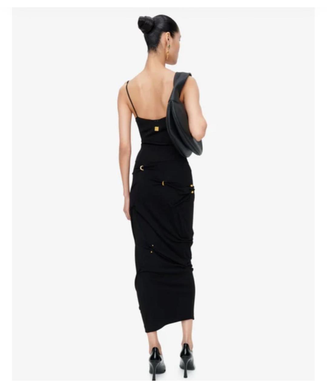 SCHIAPARELLI Черная шелковая майка, фото 5