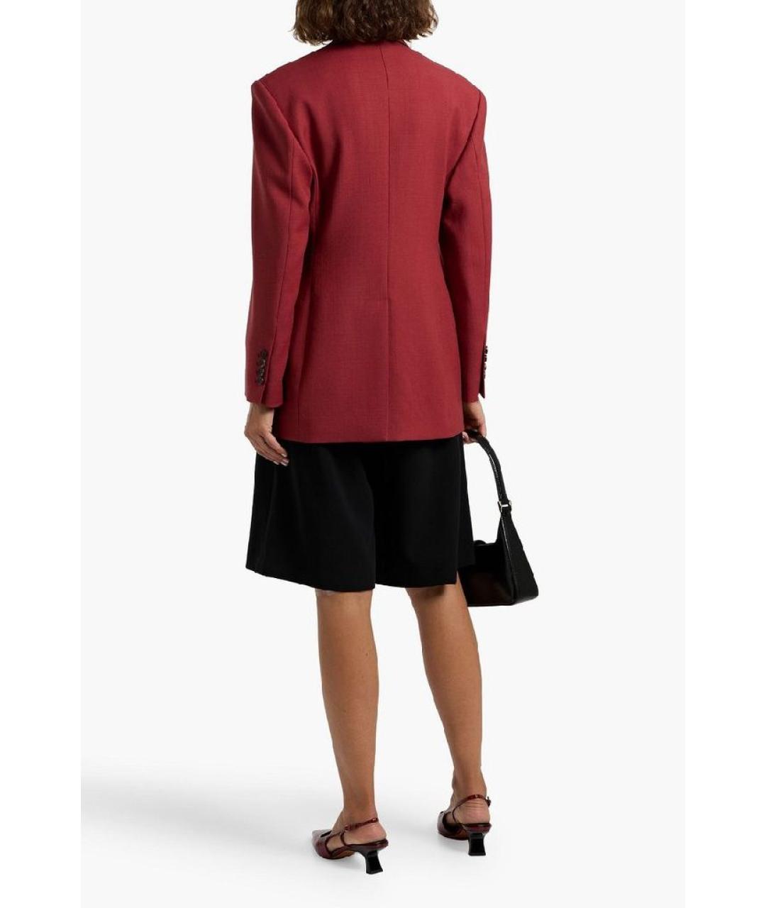 BRUNELLO CUCINELLI Красный шерстяной жакет/пиджак, фото 2