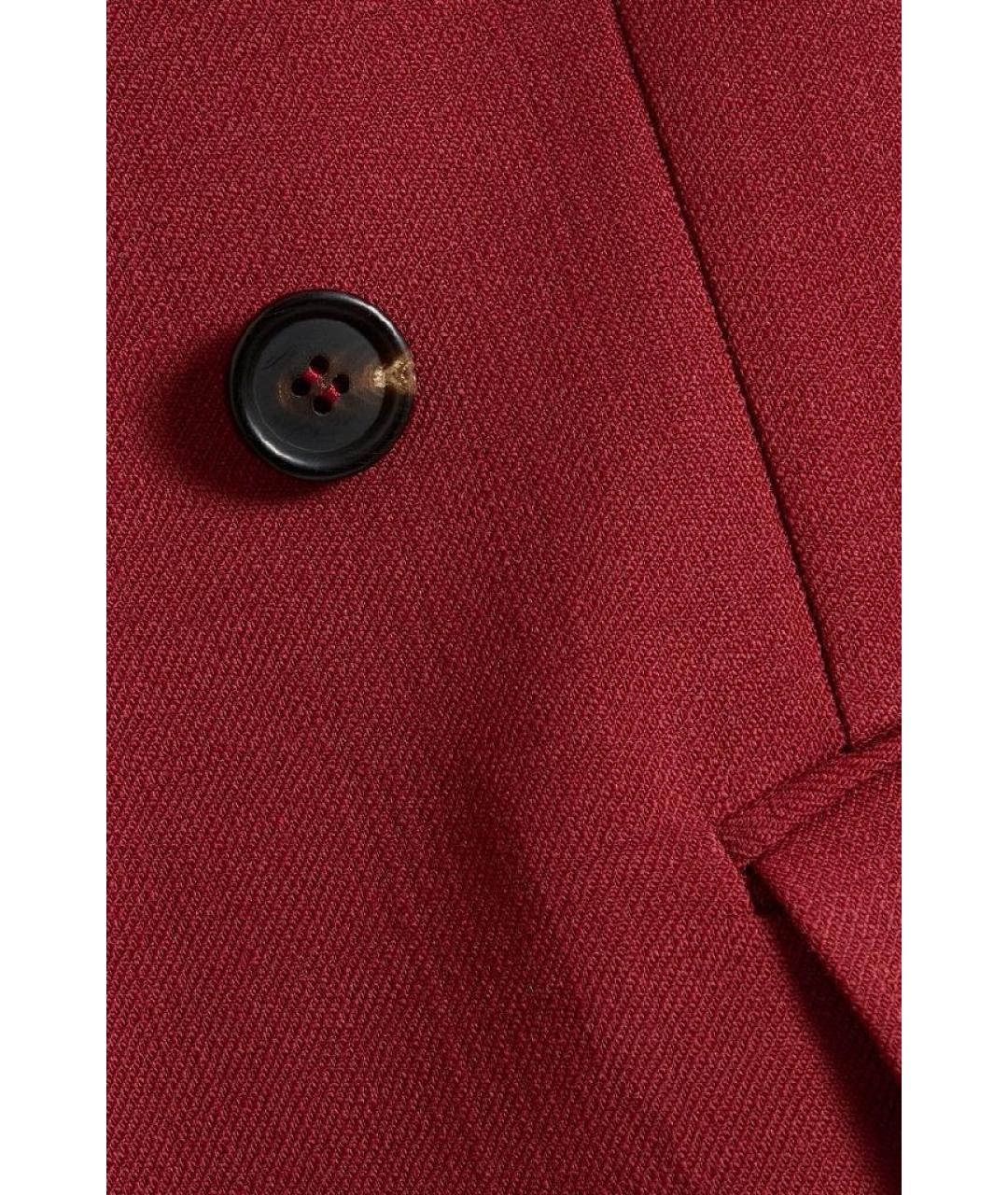 BRUNELLO CUCINELLI Красный шерстяной жакет/пиджак, фото 4