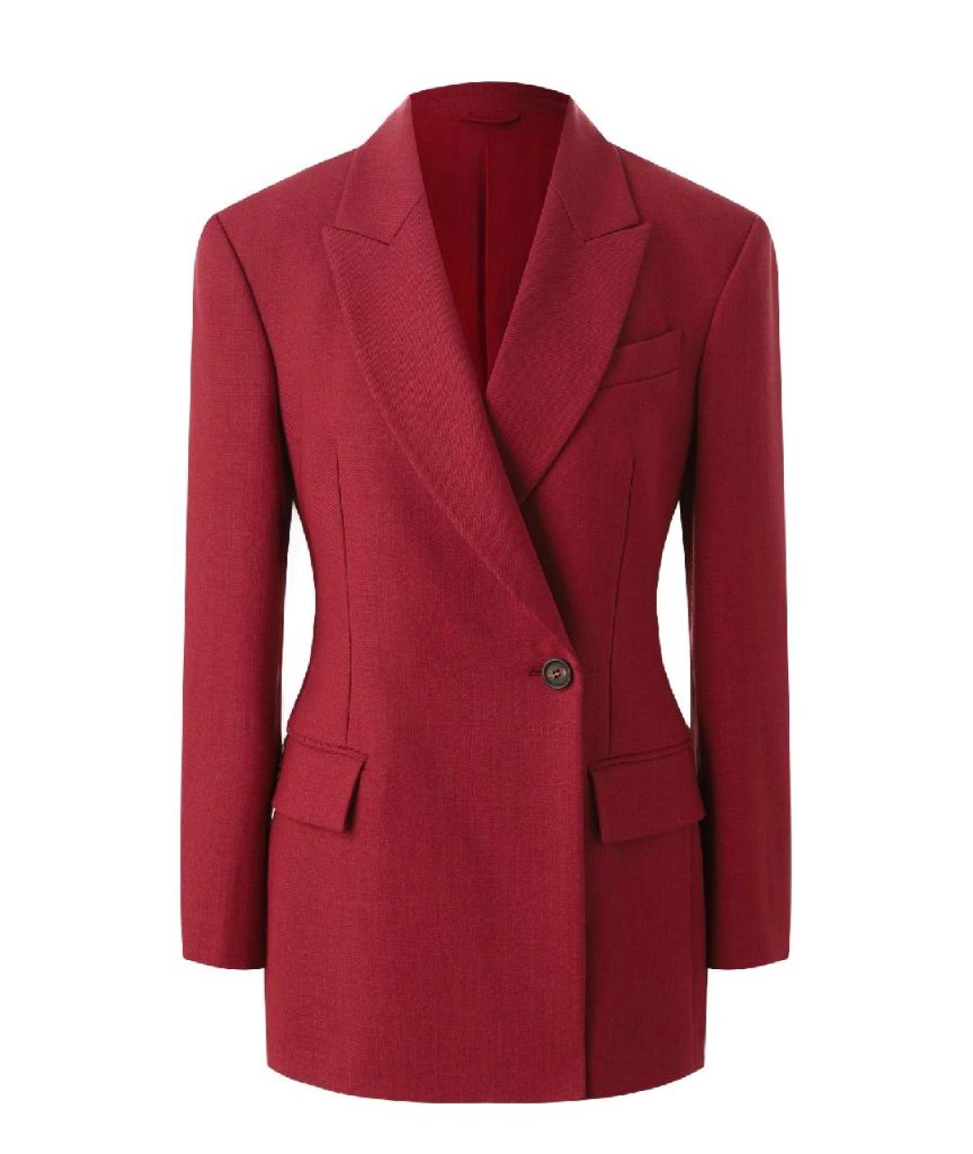 BRUNELLO CUCINELLI Красный шерстяной жакет/пиджак, фото 8