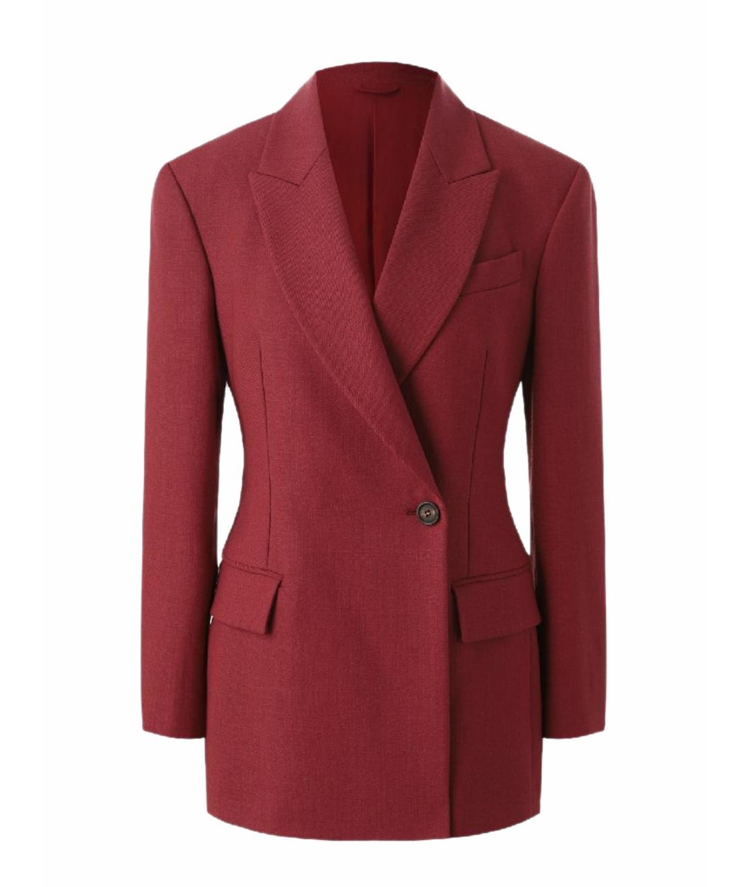 BRUNELLO CUCINELLI Красный шерстяной жакет/пиджак, фото 1