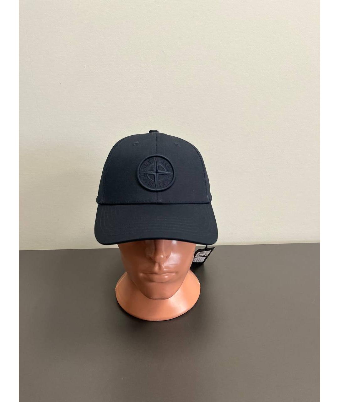 STONE ISLAND Темно-синяя хлопковая кепка/бейсболка, фото 4