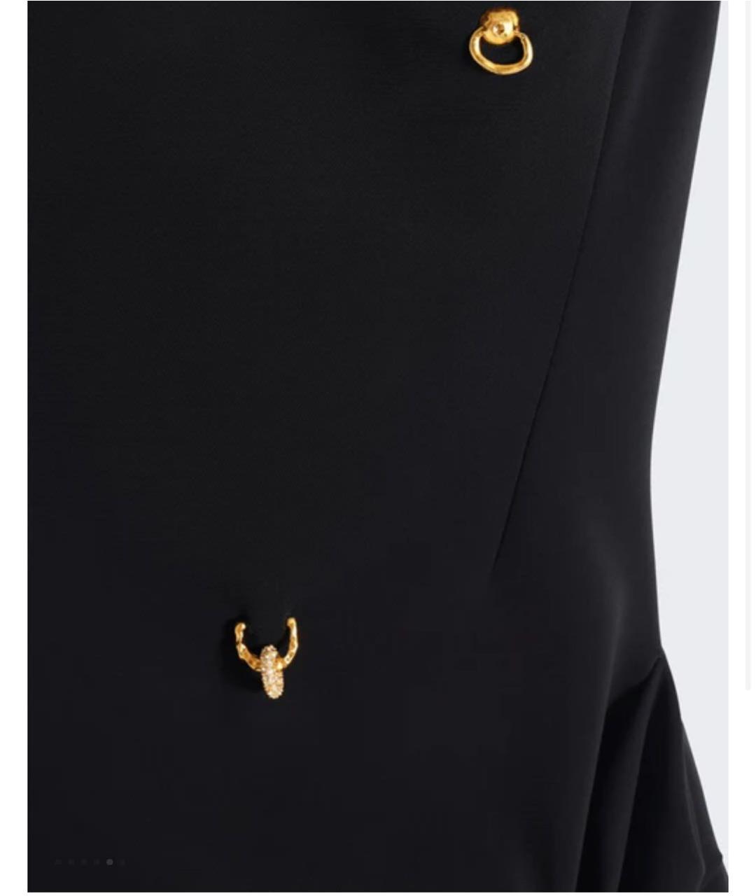 SCHIAPARELLI Черное вискозное вечернее платье, фото 4