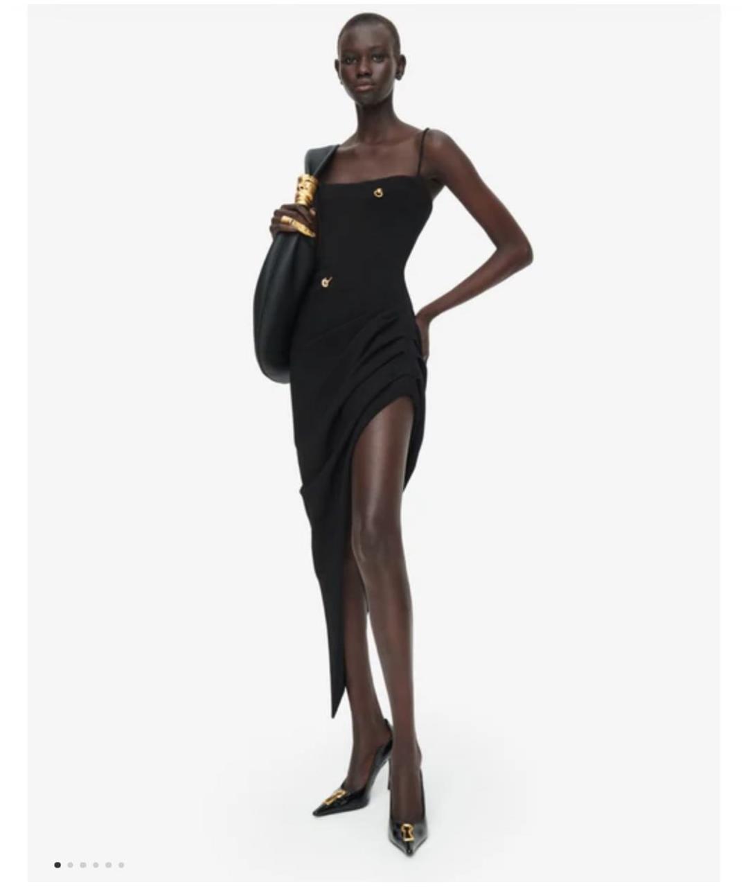 SCHIAPARELLI Черное вискозное вечернее платье, фото 2