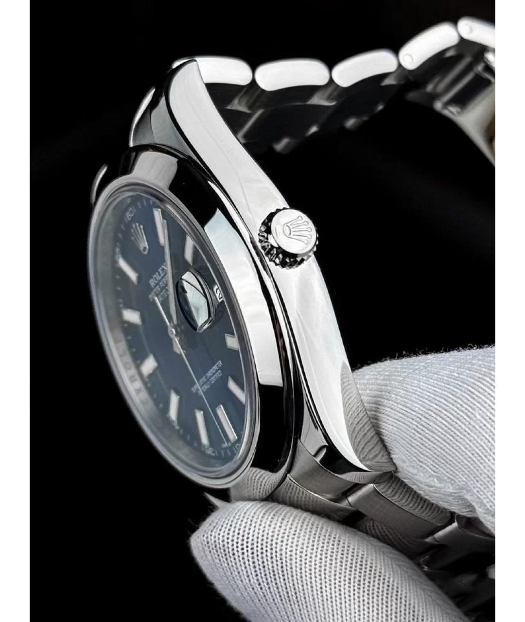 ROLEX Темно-синие часы, фото 4