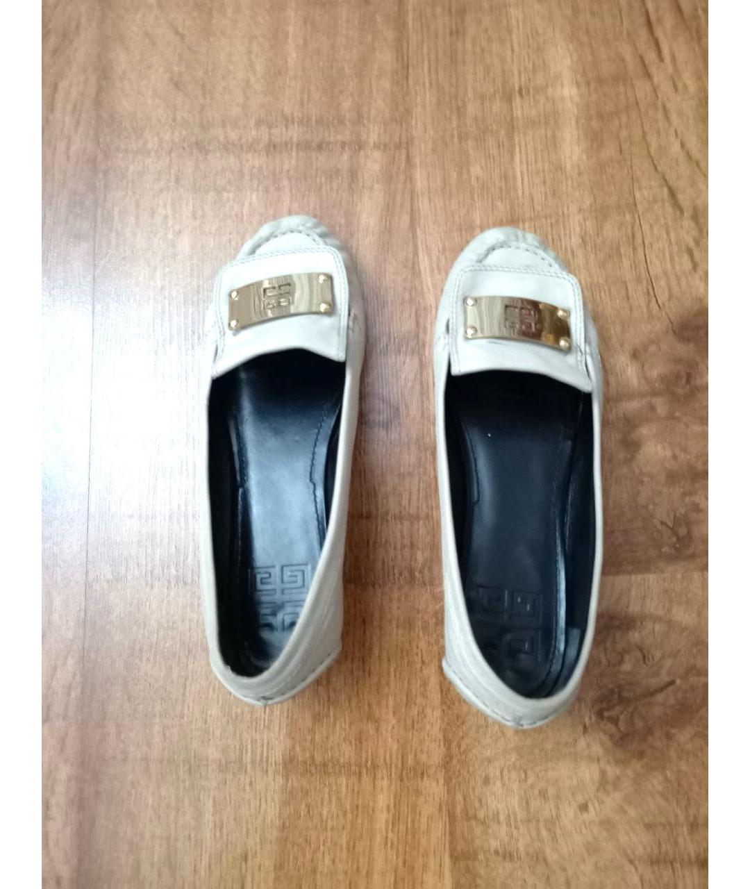 GIVENCHY Белые кожаные мокасины, фото 4