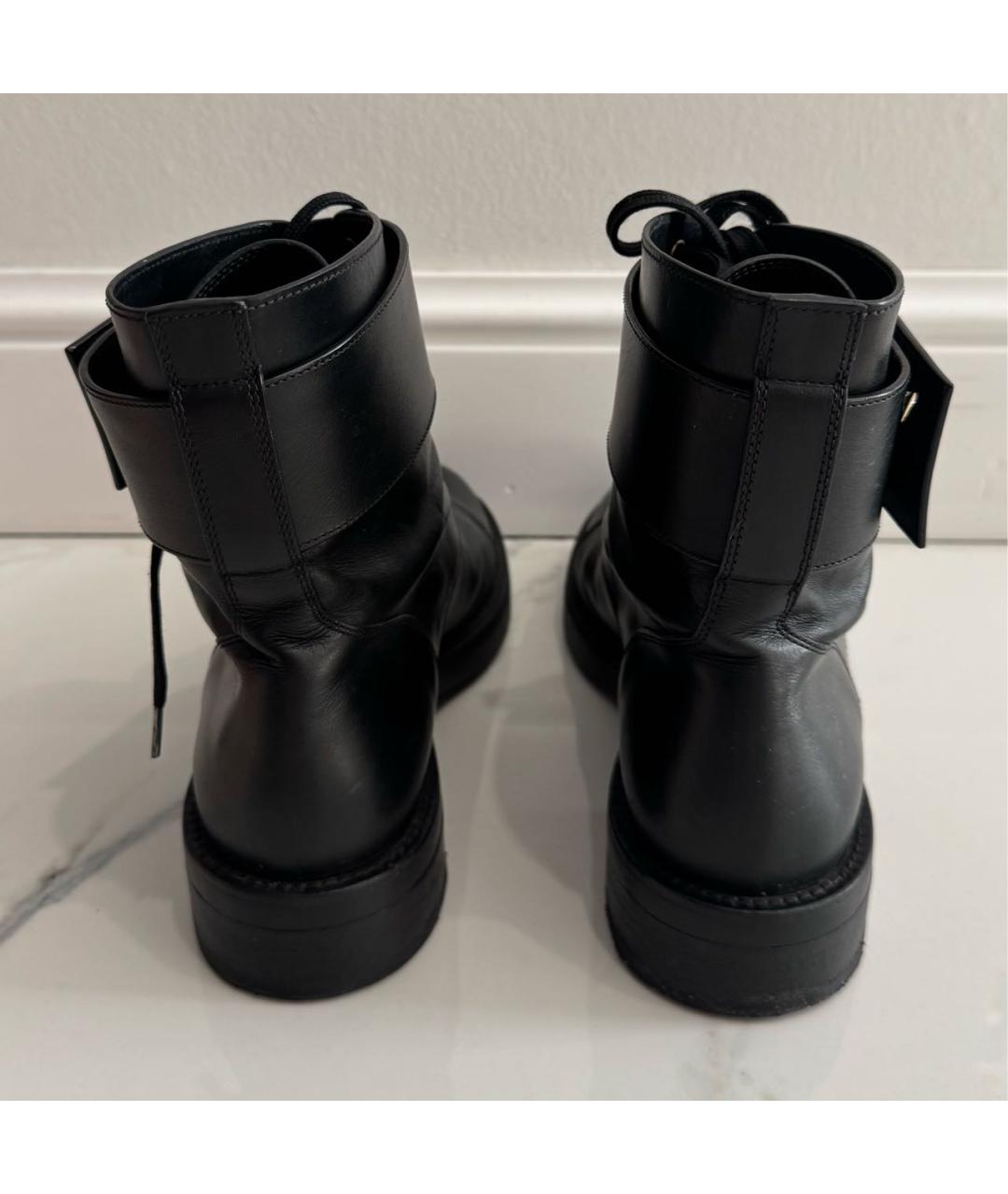 LOUIS VUITTON Черные кожаные ботинки, фото 4