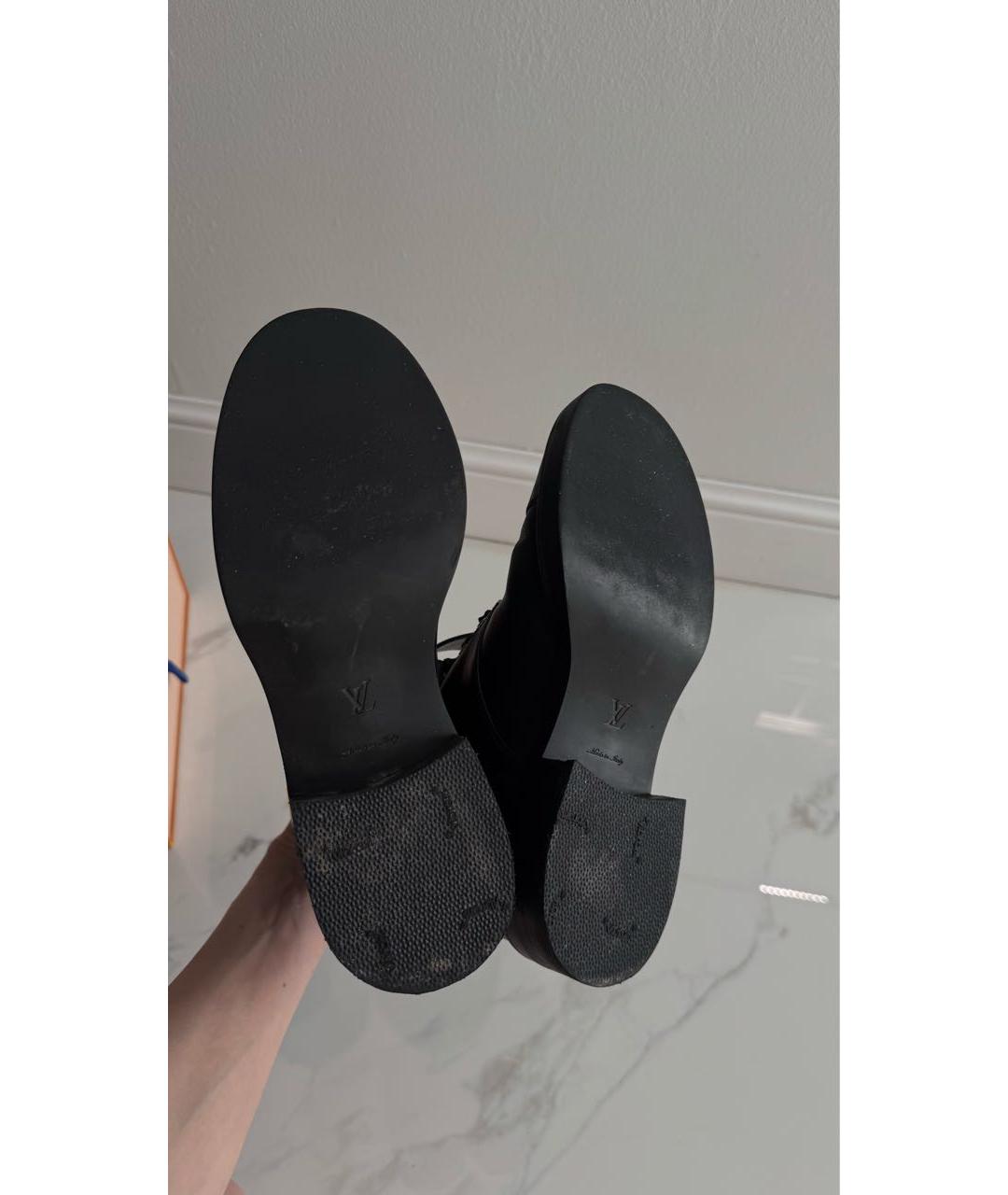 LOUIS VUITTON Черные кожаные ботинки, фото 6