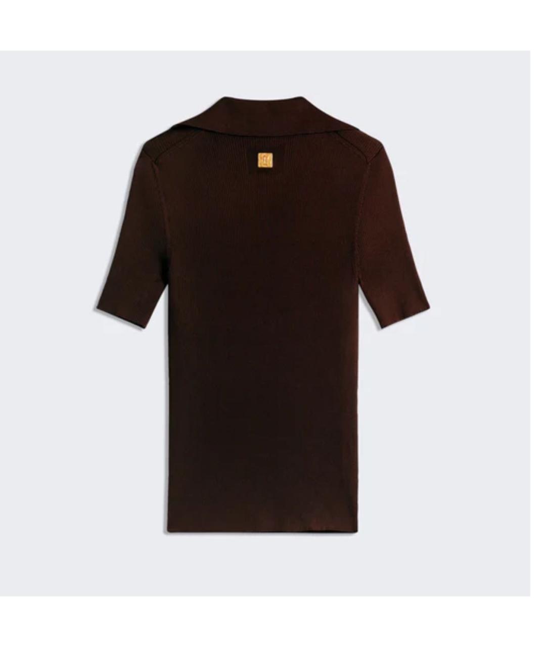 SCHIAPARELLI Бордовый шелковый джемпер / свитер, фото 3