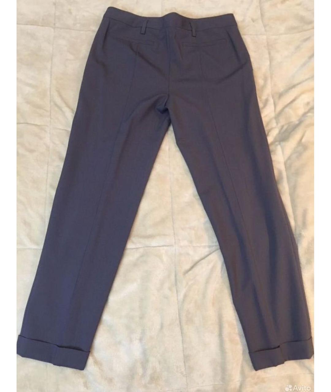 MAISON MARGIELA Фиолетовые шерстяные прямые брюки, фото 2