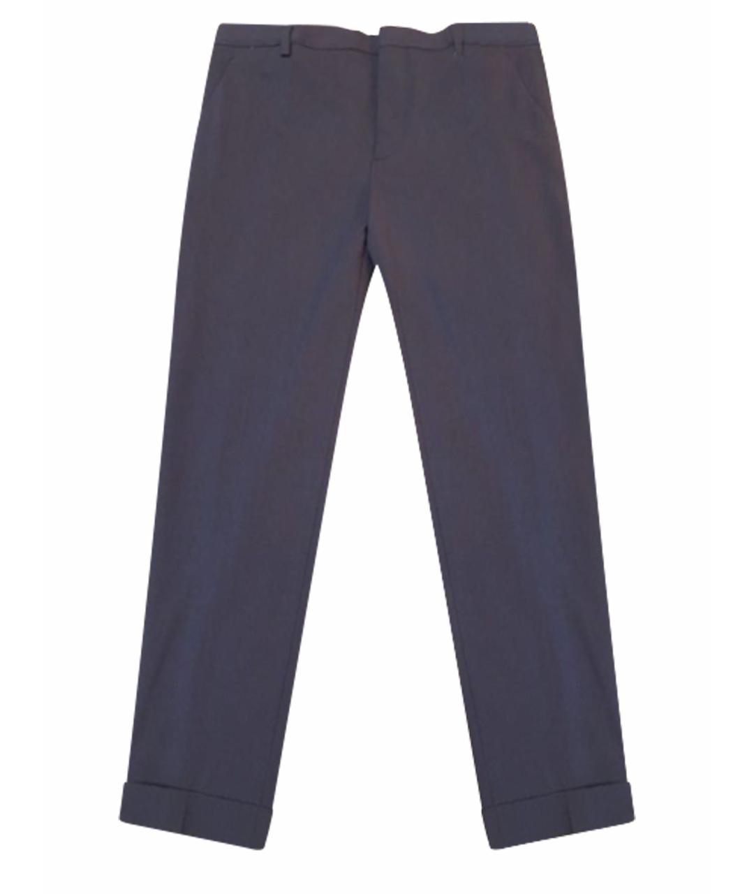 MAISON MARGIELA Фиолетовые шерстяные прямые брюки, фото 1