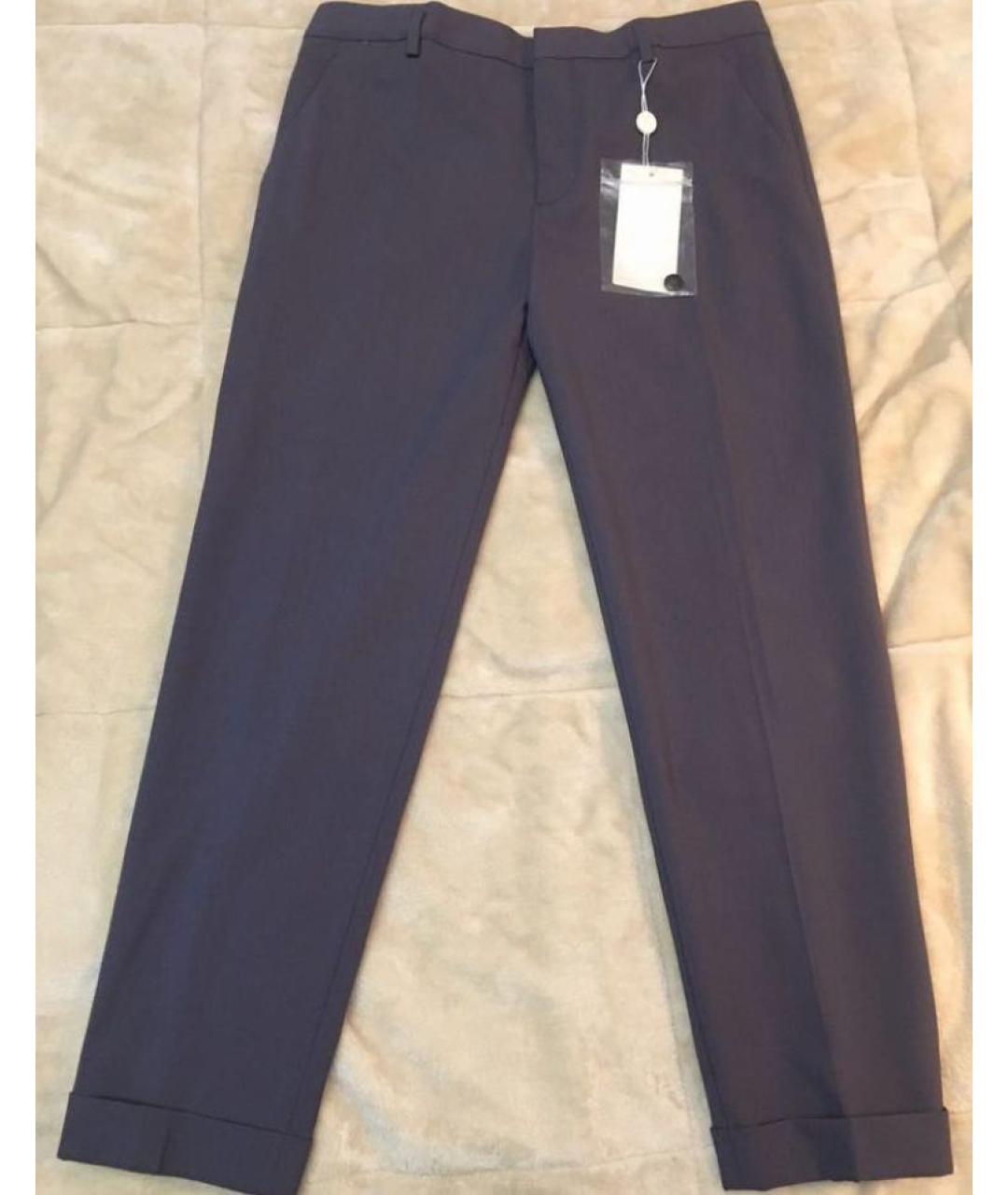 MAISON MARGIELA Фиолетовые шерстяные прямые брюки, фото 9