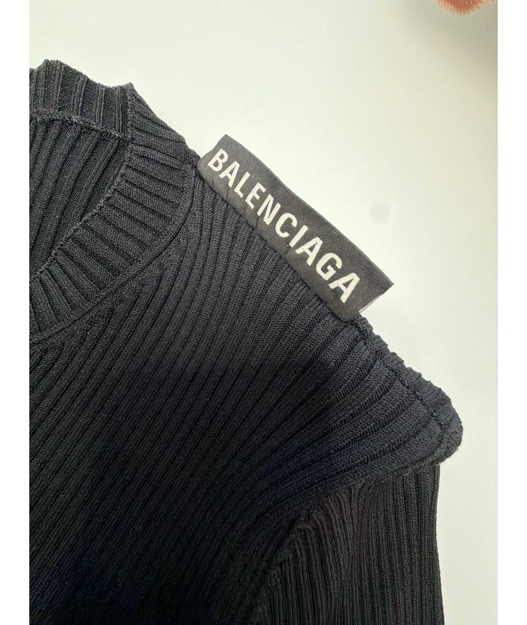 BALENCIAGA Черный полиамидовый джемпер / свитер, фото 4