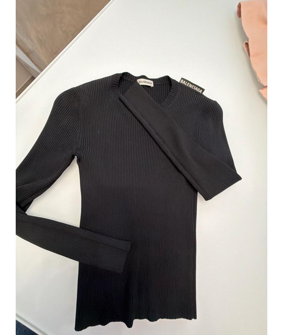BALENCIAGA Черный полиамидовый джемпер / свитер, фото 5