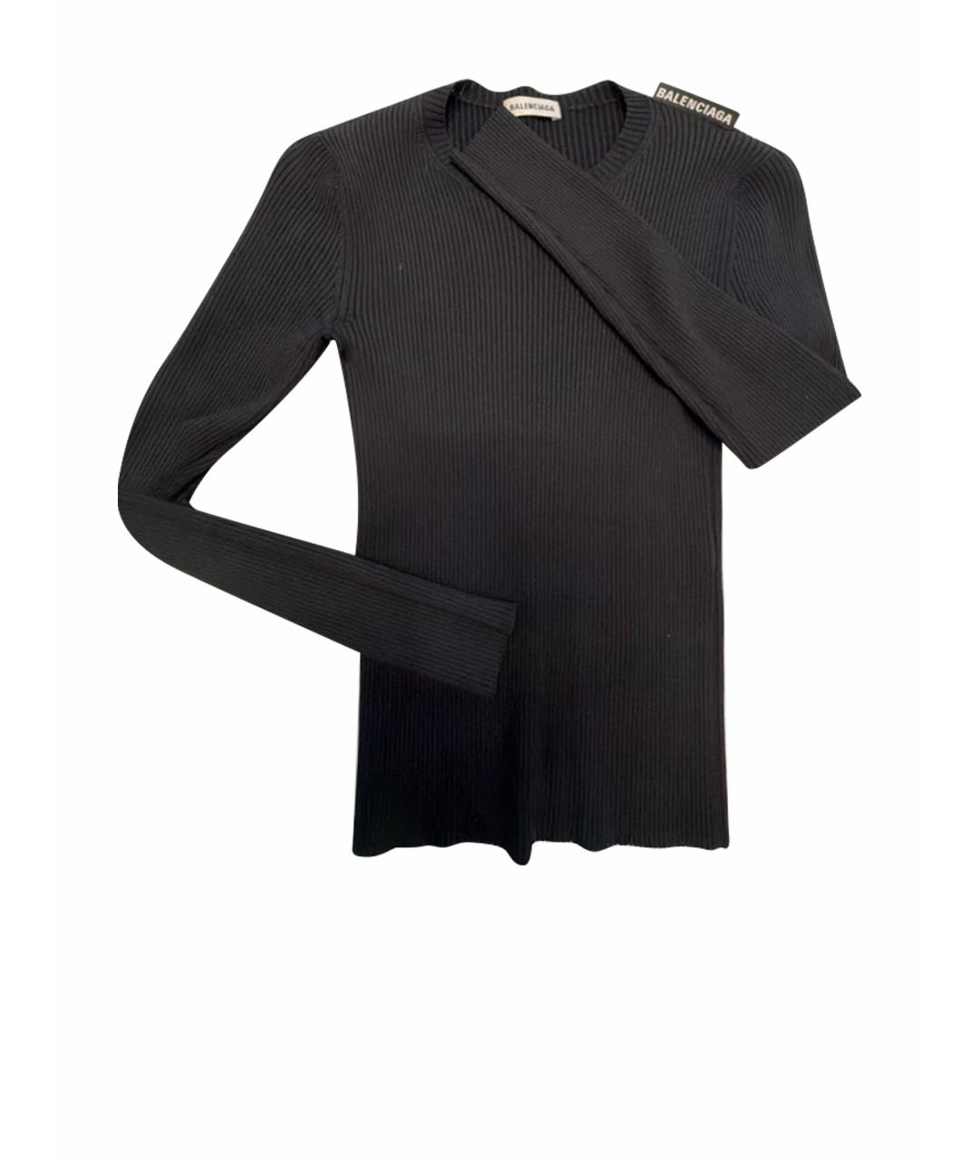 BALENCIAGA Черный полиамидовый джемпер / свитер, фото 1