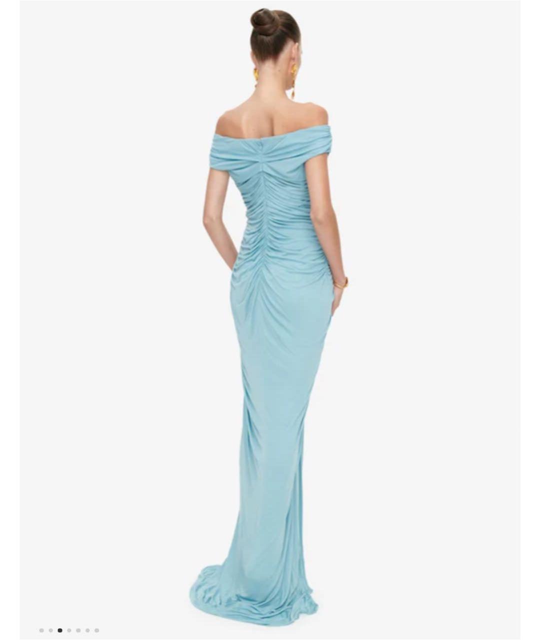 SCHIAPARELLI Голубое вискозное вечернее платье, фото 2