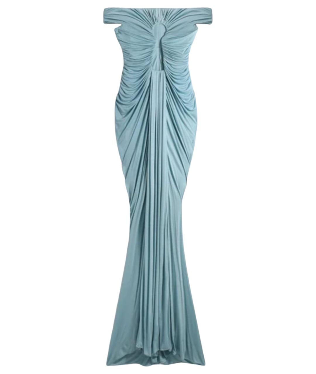 SCHIAPARELLI Голубое вискозное вечернее платье, фото 1