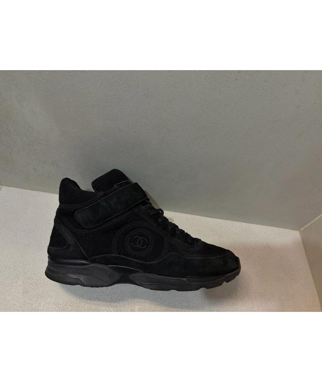 CHANEL Черные текстильные кроссовки, фото 9