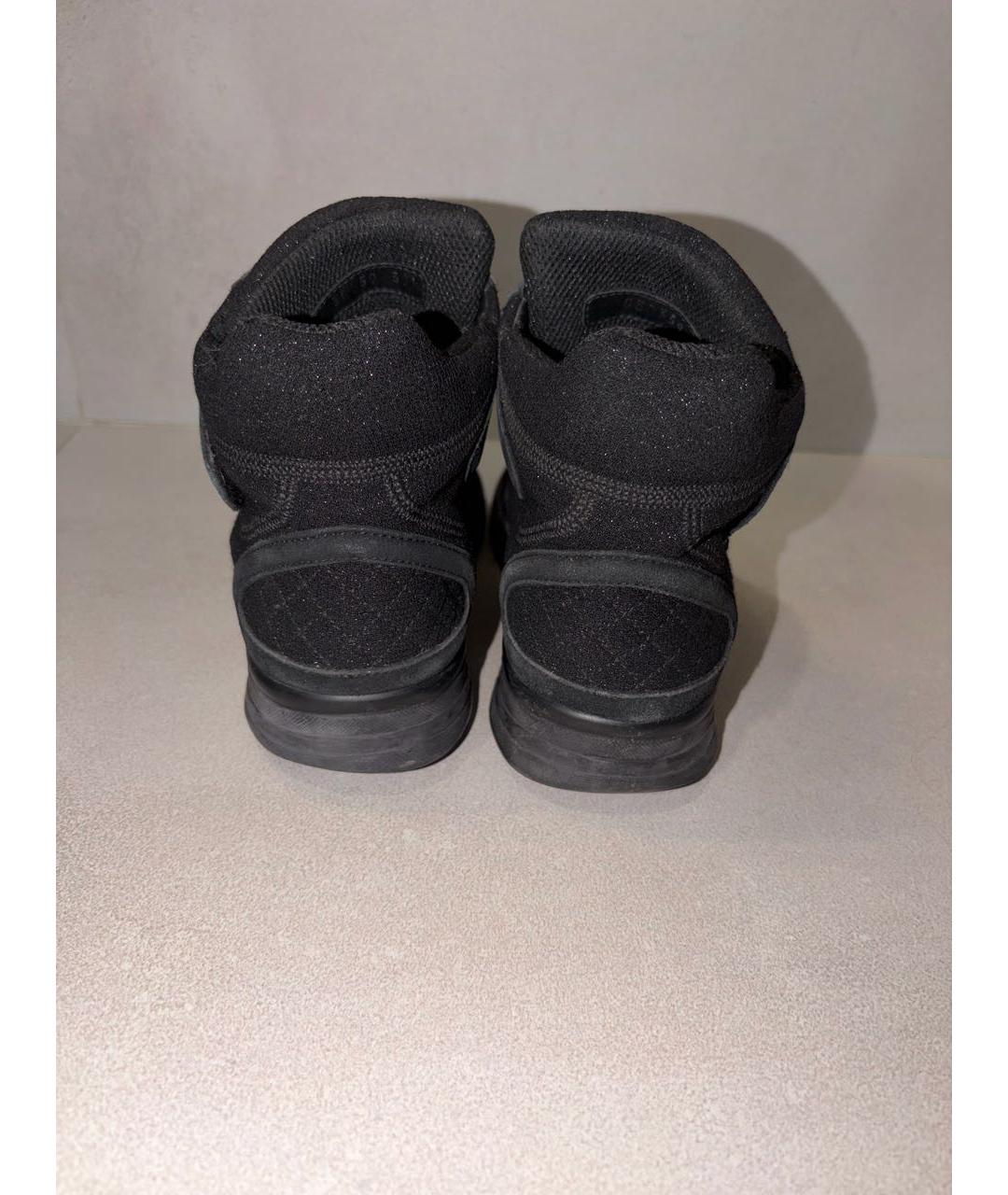 CHANEL Черные текстильные кроссовки, фото 3